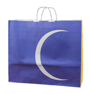 Sac publicitaire papier poignées torsadées ou coton taille 25