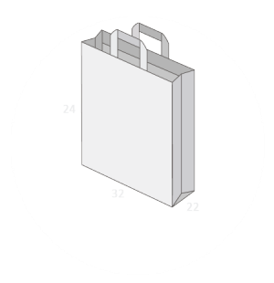 Sac papier personnalisé poignées plates taille 6