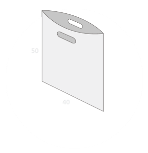 Sac non tissé poignées découpées sans soufflet T4