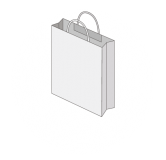 Sac papier kraft poign&eacute;es torsad&eacute;es couleur NOIRE T1