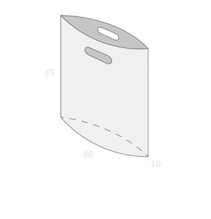 Sac personnalisé non tissé poignées découpées SDF T4