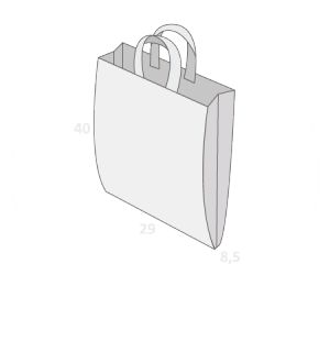 Sac personnalisé non tissé poignées découpées SL T2