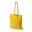 Tote bag personnalisé en coton jaune 140 gr 38x42 cm
