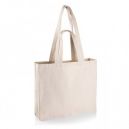 Sac cabas personnalisé coton naturel 340 gr avec soufflets et doubles anses format 42x38+10+10 cm
