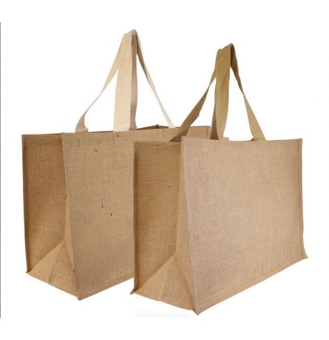 Sac en toile de jute grand format 2 type LECLERC