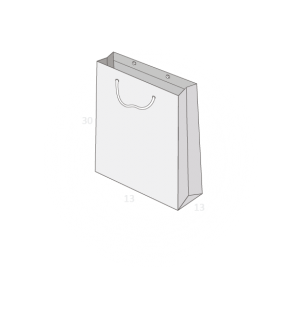 sac publicitaire papier luxe 13+13x30