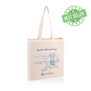 Sac cabas personnalisé coton naturel 140 gr avec soufflets 38x42+10+10 cm
