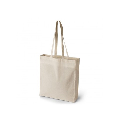 Sac cabas personnalisé coton naturel 340 gr avec soufflets 38x42+10+10 cm