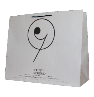 sac publicitaire papier luxe taille26 60+15x51 cm